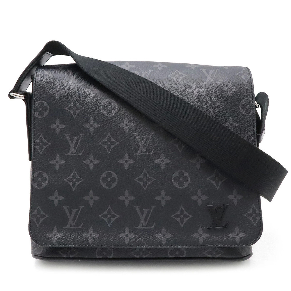 LOUIS VUITTON Monogram Eclipse Black District Messenger Bag Shoulder Crossbody